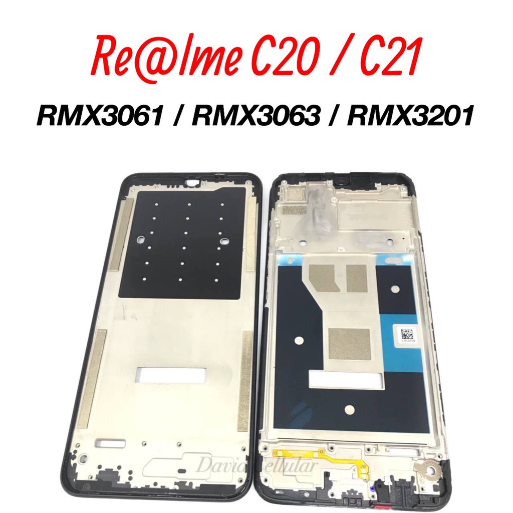 FRAME REALME C20 / REALME C21 - RMX3061 RMX3063 RMX3201 - TATAKAN LCD TULANG TENGAH