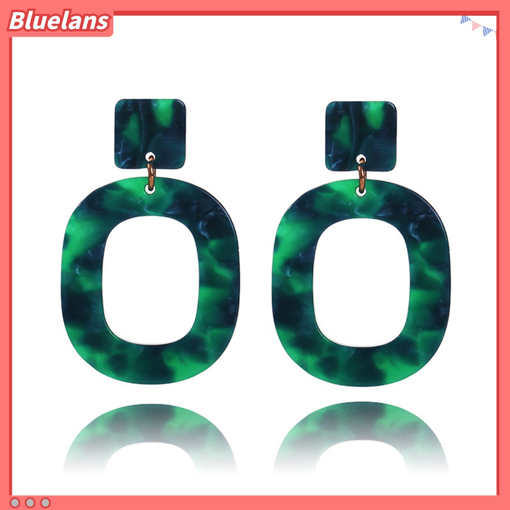 Anting Stud Bentuk Lingkaran Geometris Model Hollow Untuk Wanita