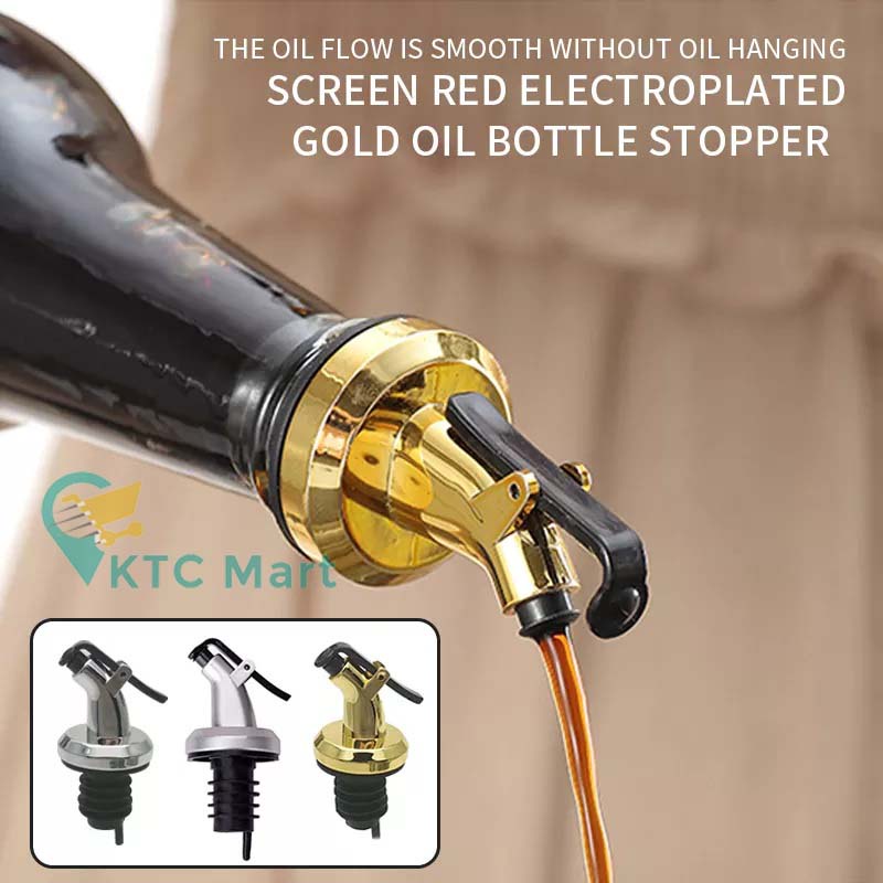 KTCmart - Tutup Botol Minyak Sirup Kecap Penutup Botol Kaca Wine Pourer Bottle Tutup Minyak Botol