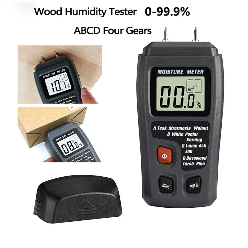 Wood Moisture Meter Kayu Kertas MT-10 Pengukur Kadar Air Paper LCD Display MT10 MT-10 EMT01