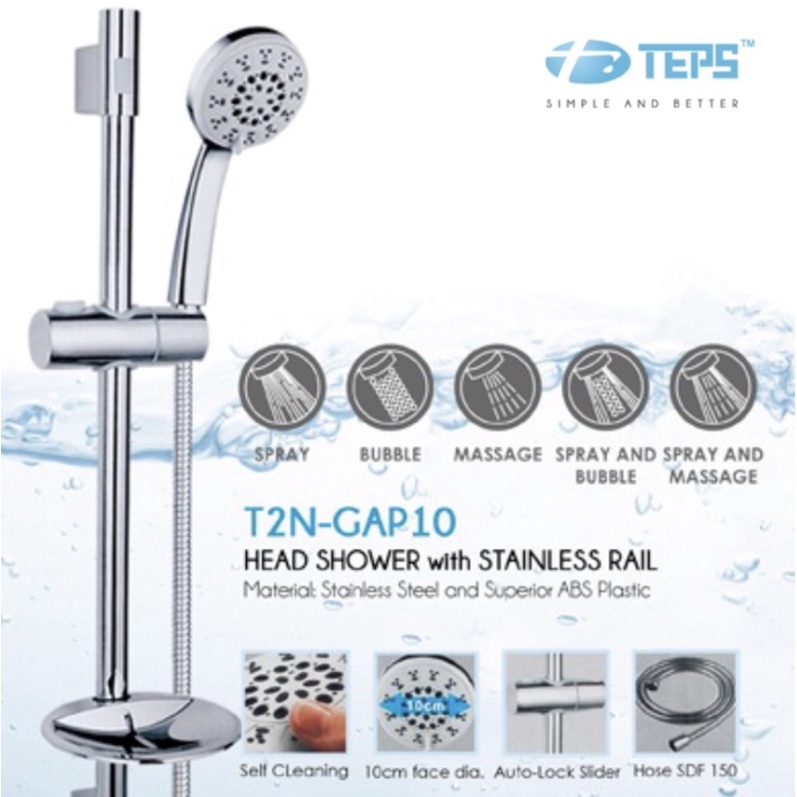 HST-T2N-GAP10 Handshower tiang /shower tiang mandi