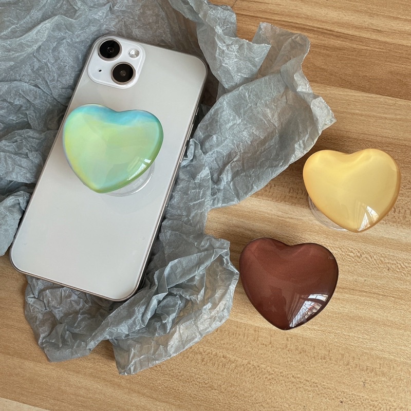 Colorful Heart Popsocket Phone Holder Pegangan HP Lucu