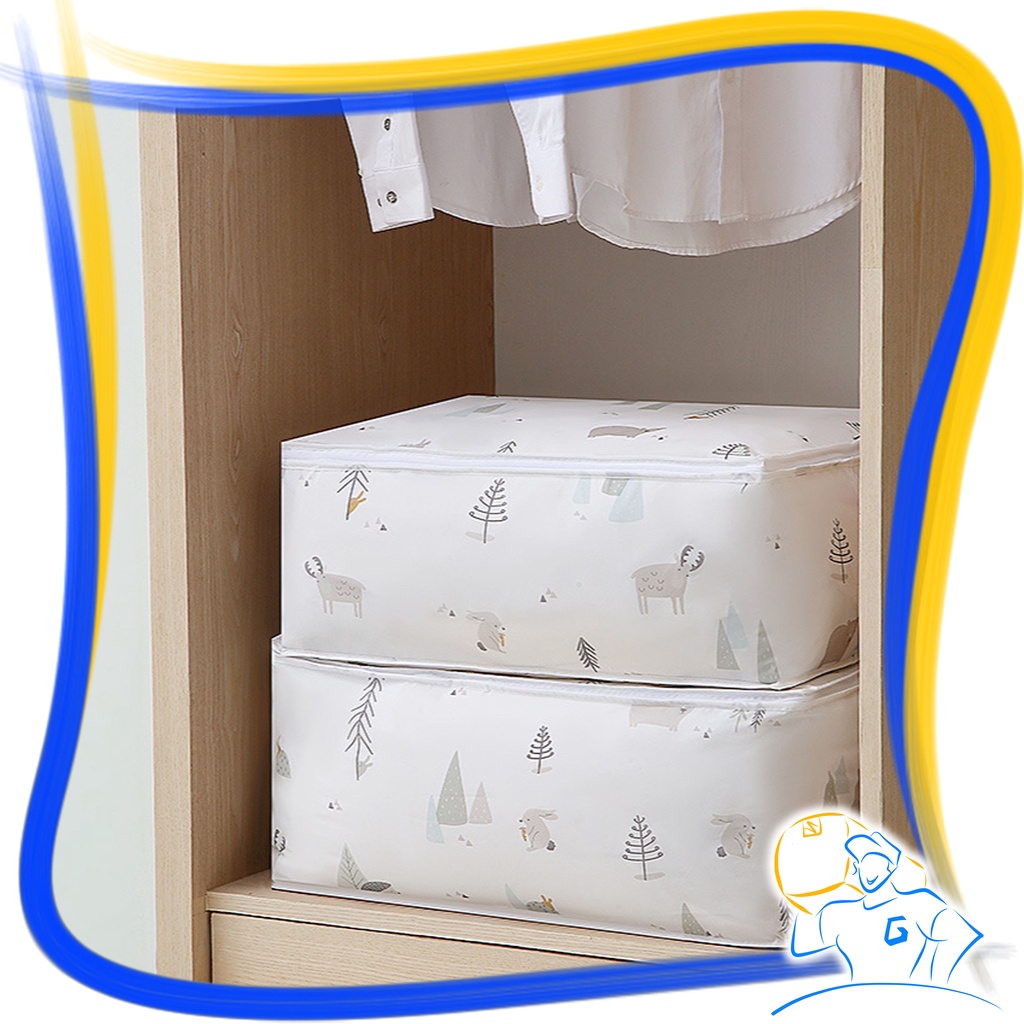 Tempat Penyimpanan Pakaian Anti Debu Kantong Baju Lemari Bed Cover Plastik  Ukuran Jumbo Storage Cloth Dust Cover