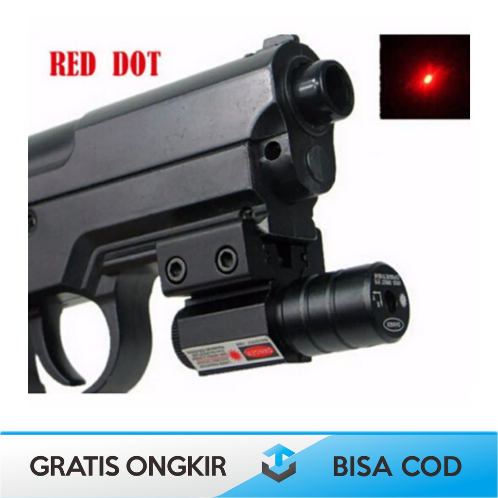 TAFFLED TACTICAL RED DOT LASER GUN PICATINNY MOUNT AIRSOFT RIFLE - HL-1 - BLACK