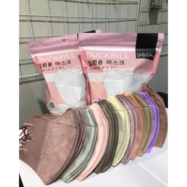 Masker duckbill Y&B care mix warna lengkap