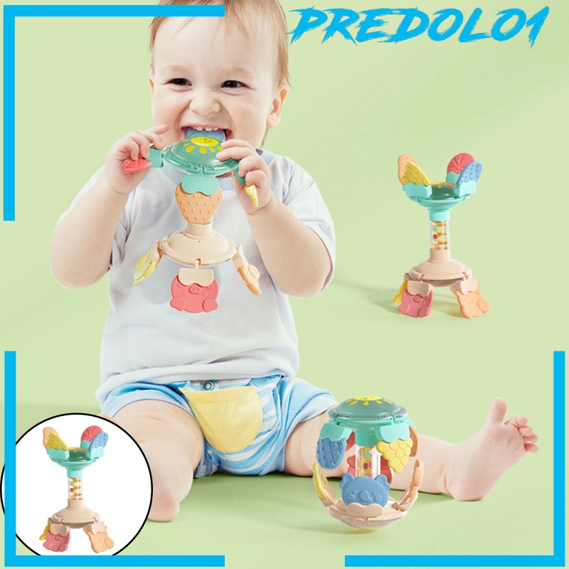 [PREDOLO1] Tooth Plastic Toys Baby Newborn Toddler Molar Stick Shake Bell Toy Baby Gift