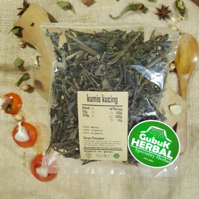 

DAUN KUMIS KUCING KERING 250 GRAM - Orthosiphon Aristatus - MURNI - JSR - REMPAH - PREMIUM QUALITY