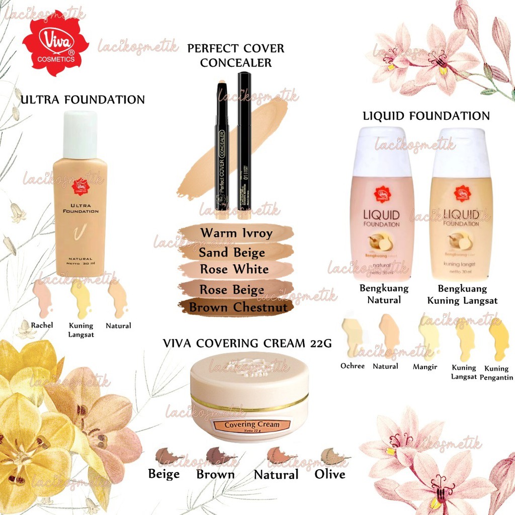 ✨LACIKOSME✨ VIVA LIQUID ULTRA FOUNDATION COVERING CREAM CONCEALER - ALAS BEDAK ORIGINAL BPOM