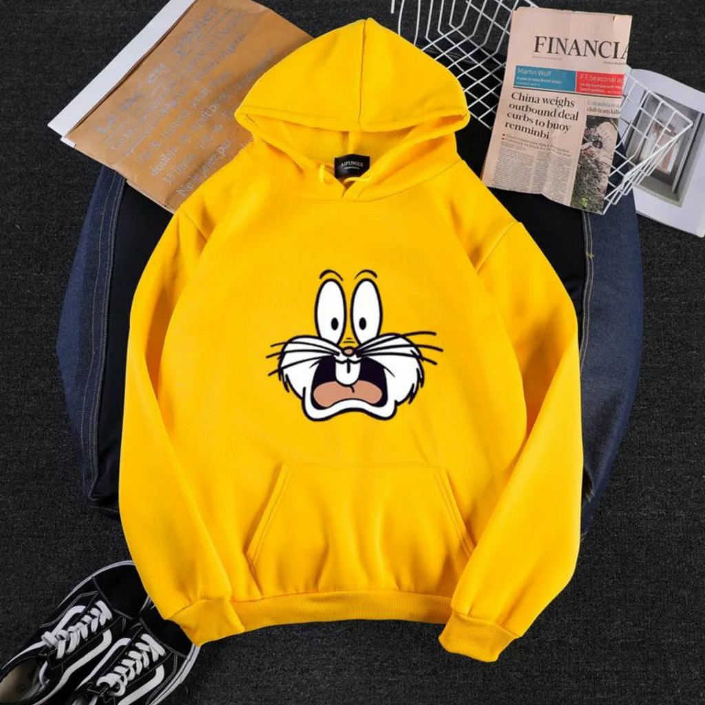 Hoodie Sweater Wanita Anime Kartun Jaket Cewek Kekinian Oversize Murah Tebal Import Bisa Cod