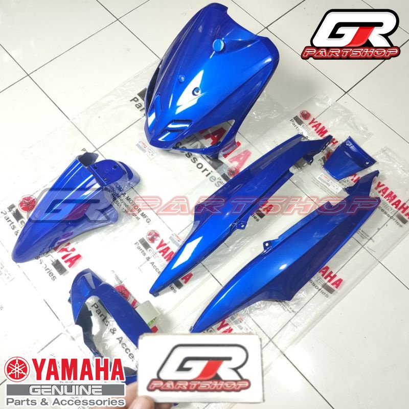 body halus full set biru tua mio sporty original yamaha ori ygp fullset batok spakbor tameng cover ped bodi kiri kanan