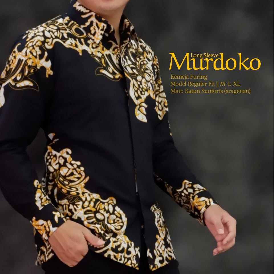 Murdoko Kemeja Batik Pria Modern Asli Solo Atasan Batik by Kharis