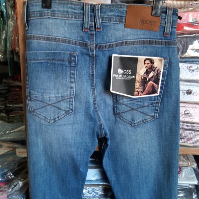 celana jeans pria hl boss original biru tua muda dongker coklat abu hitam