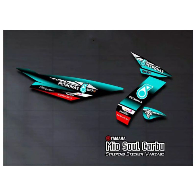 stripping stiker variasi Mio soul/soul carbu Petronas