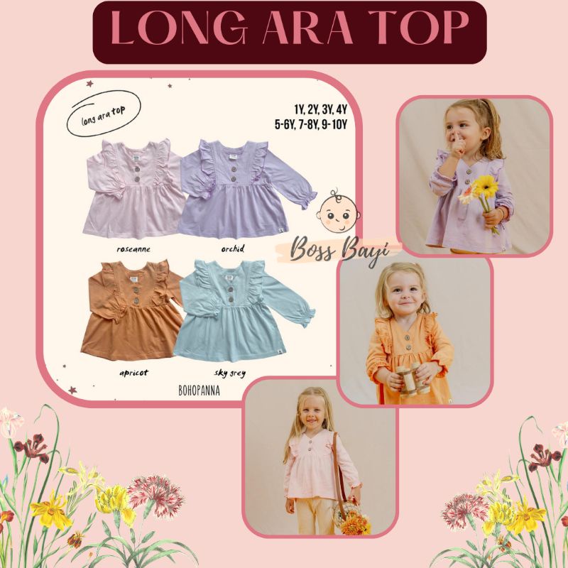 BOHOPANNA - Long Ara Top / Atasan Lengan Panjang Anak