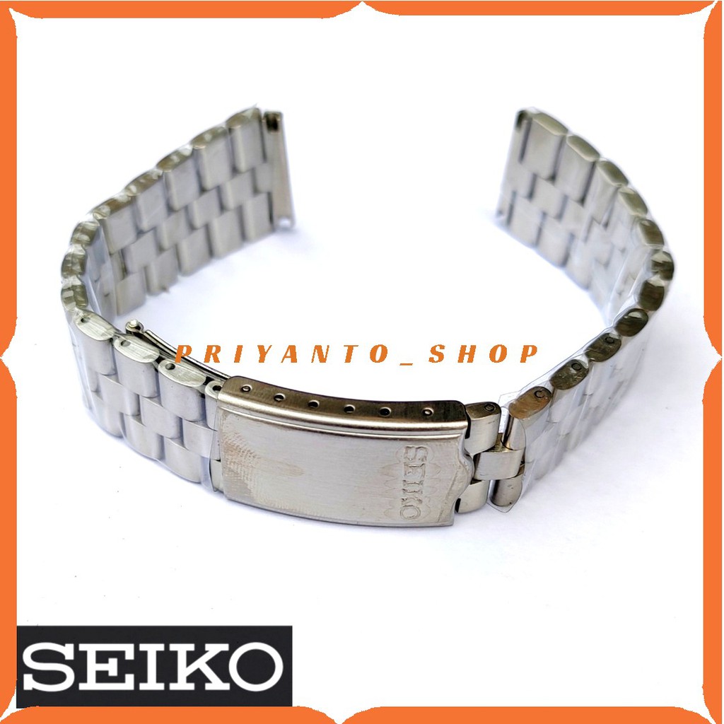 STRAP TALI JAM TANGAN RANTAI NEW SEIKO 19MM STAINLESS STELL GENT WATCH