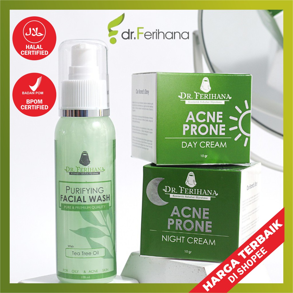 (DR.FERIHANA) PAKET EKONOMIS ACNE KEMASAN BARU JERAWAT
