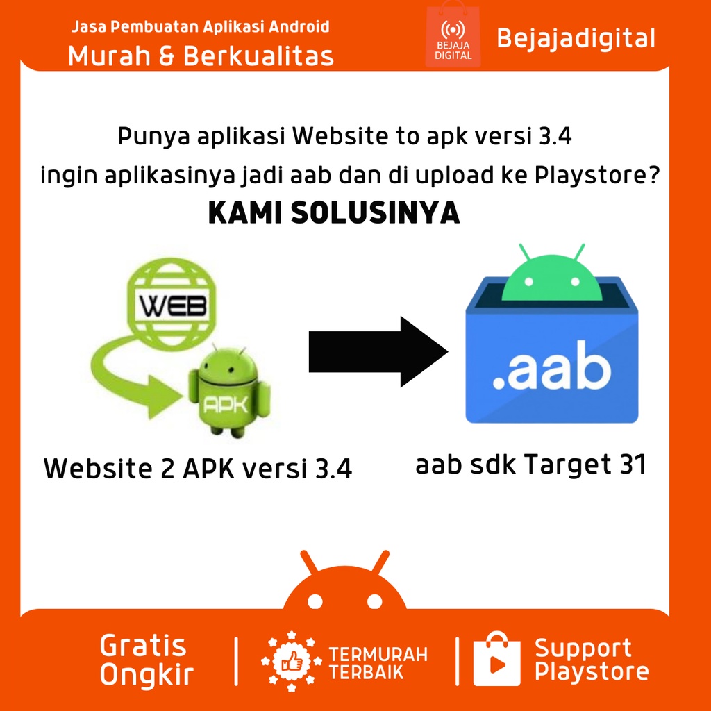 Jasa Convert APK Website 2 Apk Builder Pro 3.4 ke aab | Ubah apk dari Website 2 Apk Builder Pro 3.4 