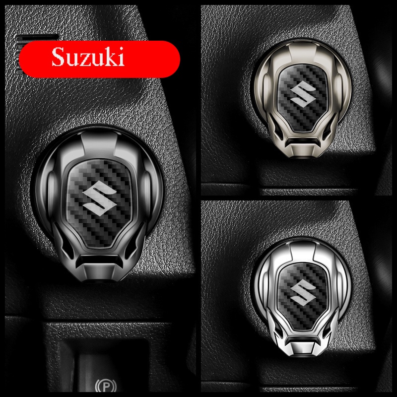 Mesin Pengapian Mulai Berhenti Tombol Penutup Pelindung Stiker Dekorasi Iron Man Car Interior Engine Ignition Start Stop Button Protective Cover Decoration Sticker Car Interior Accessories for Suzuki Vitara Swift XL7 Presso Dzire Jimny Ciaz Celerio Ertiga