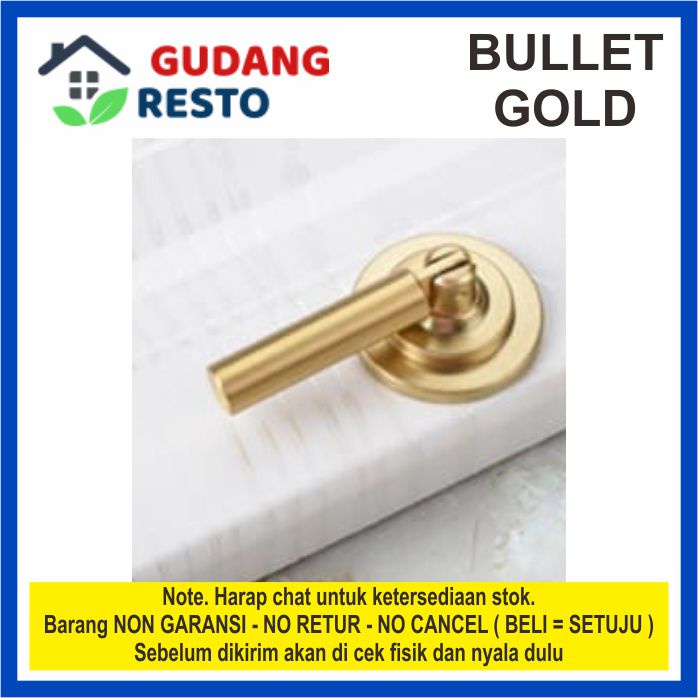 HANDLE BESI GOLD BULLET EMAS TARIKAN PULL KNOB KNOP LACI PINTU LEMARI