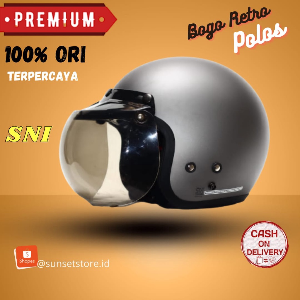 Helm Bogo Retro Hijab Wanita Dewasa