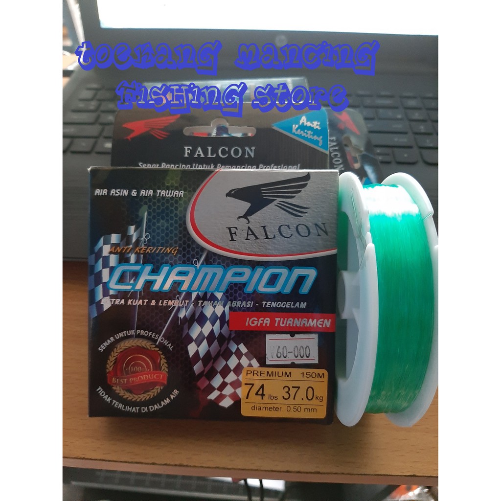 Senar Anti Keriting Falcon Champion berbagai ukuran