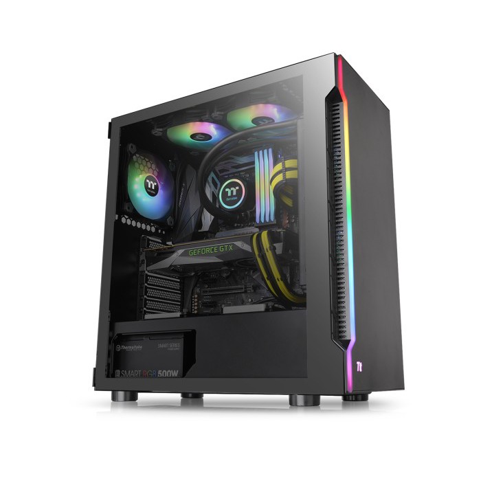 ELEGAN Thermaltake H200 TG Snow RGB ATX Mid Tower Chassis