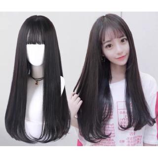 Spot hitam  wig  rambut  panjang  Perempuan rambut  lurus 