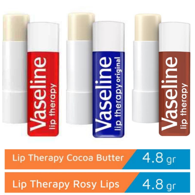 Vaseline Lip Therapy Lips Care Original / Lip Balm / Pelembab/ Pelembut Bibir( TANPA PACK COVER )