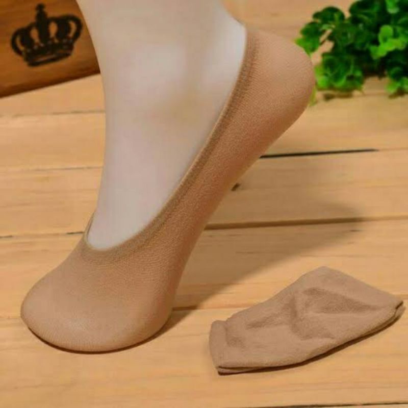 Kaos Kaki Pendek Balet Telapak Hidden Socks Wanita Anti Slip