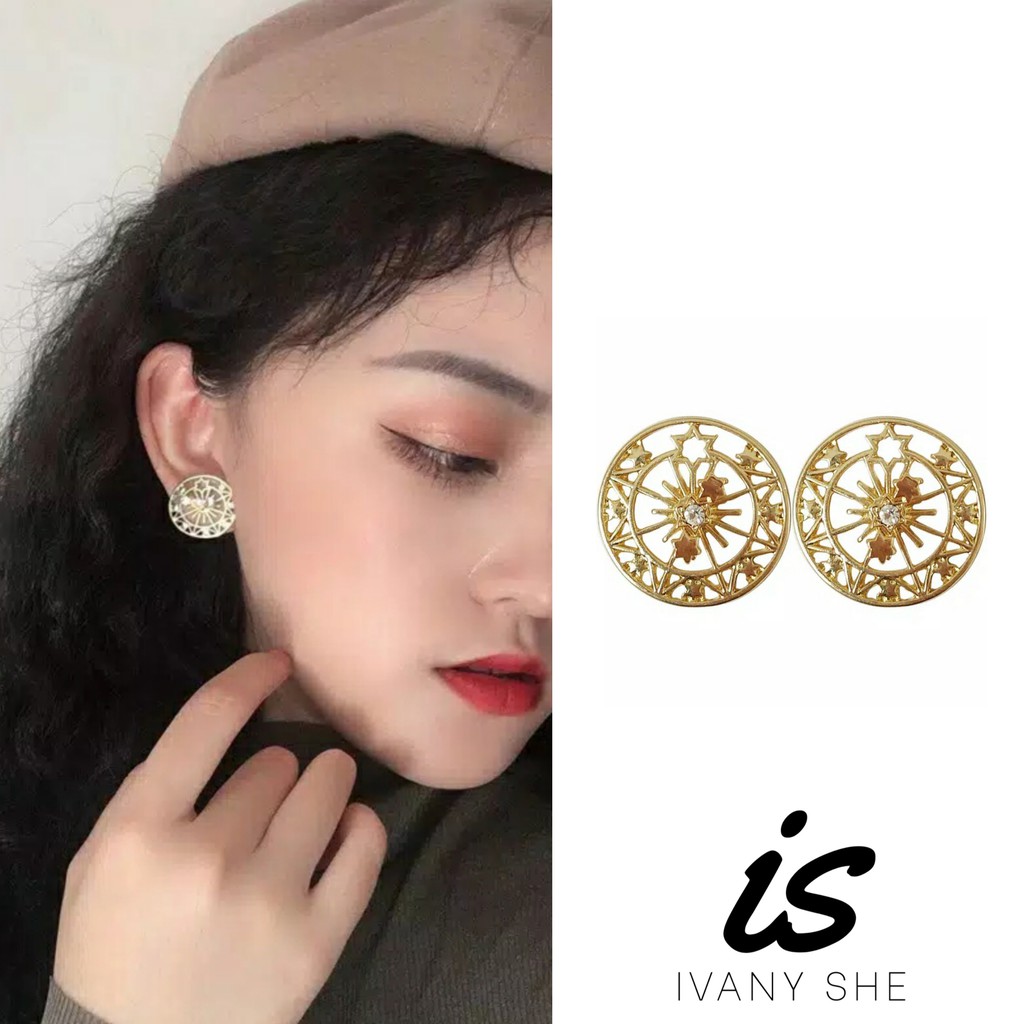 Premium Quality Anting fashion korea import aksesoris pesta perhiasan wanita earring giwang emas bkk