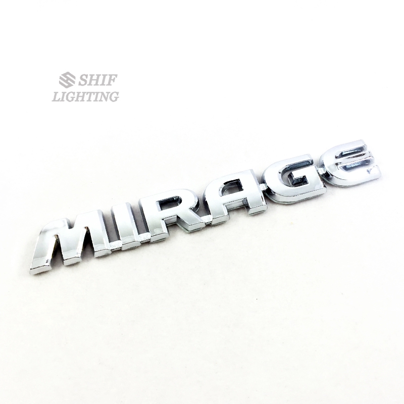 1pc Stiker Emblem Logo Mirage Bahan Abs Krom Untuk Bagasi Belakang Mobil Mitsubishi