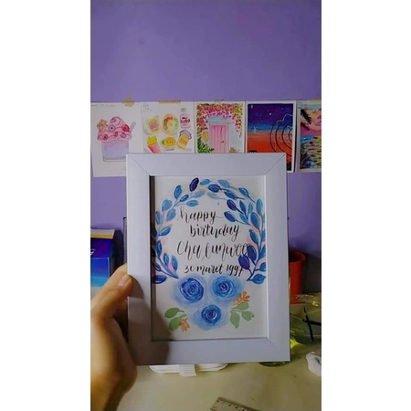 

watercolor frame ukuran 5R