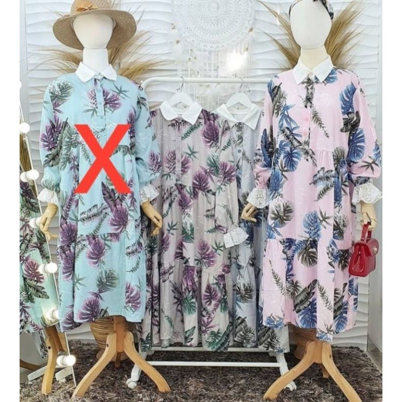 MIDI DRESS | TUNIK RAYON MODEL TERKINI | LONG TUNIK RAYON BRUKAT