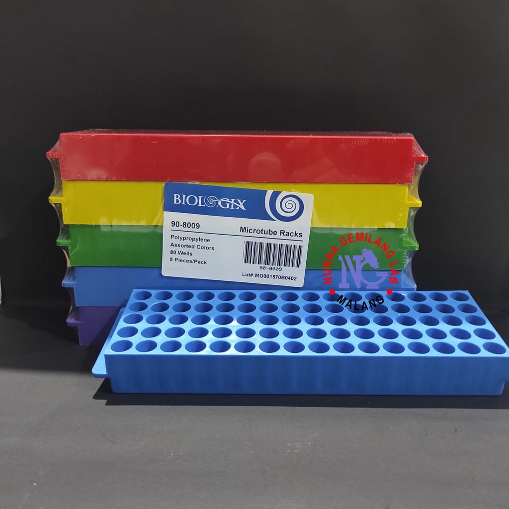 90-8009 Rak Tube PCR / Eppendorf 1,5 ml 80 Well Biologix