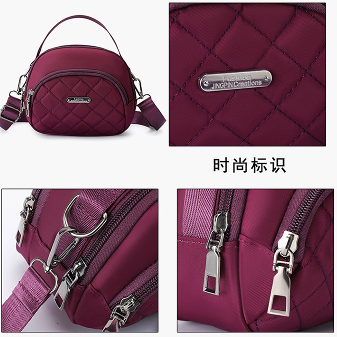 TAS SELEMPANG WANITA 3 RESLETING ANTI AIR UNGU KECIL SLING BAG IMPORT TA590P5 DENCE KOREA PREMIUM REMAJA KEKINIAN CEWEK MURAH BRANDED BATAM