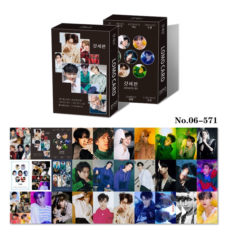 30pcs / Kotak Kartu LOMO Foto Album GOT7 JACKSON