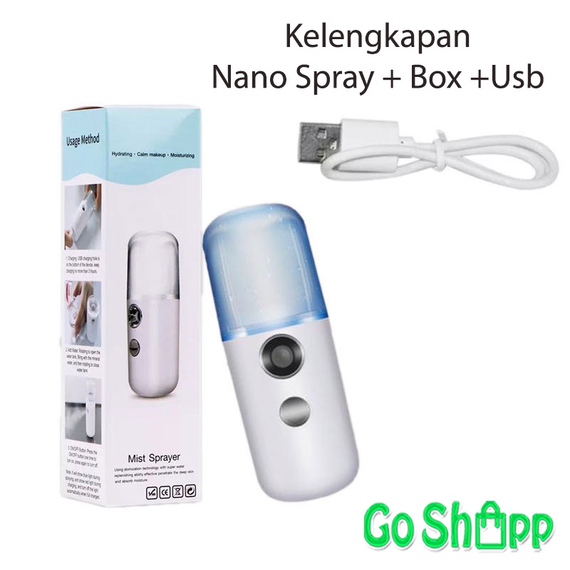 Nano Spray Portable Mini Pelembab Wajah - Nano Mist Sprayer Moisturizing Perawatan Wajah - Nano Spray Alkohol Disinfectant dan Sanitizer [NS01]