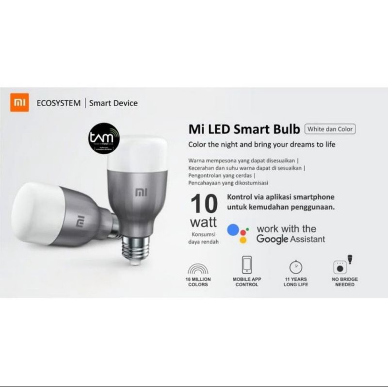 MI SMART LED BULB - Lampu Led - Lampu Bohlam