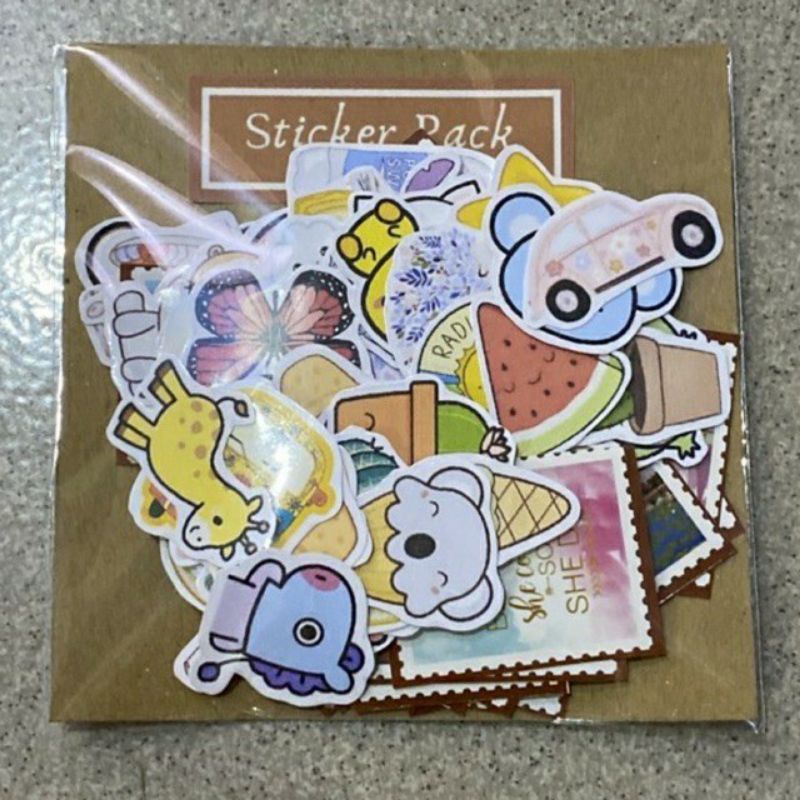 

Sticker Aesthetic Estetik Random Murah Vinly Journaling Handphone Case Laptop