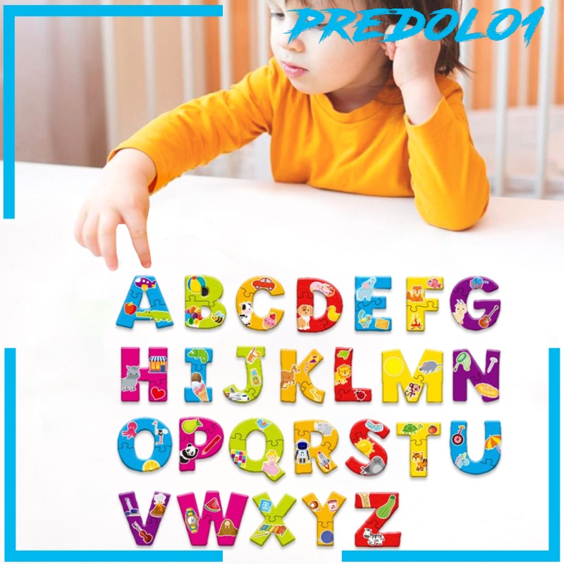 [PREDOLO1] ABC Alphabet Puzzles Match Game Cognition Sorting Spelling Novelty Toys Gift