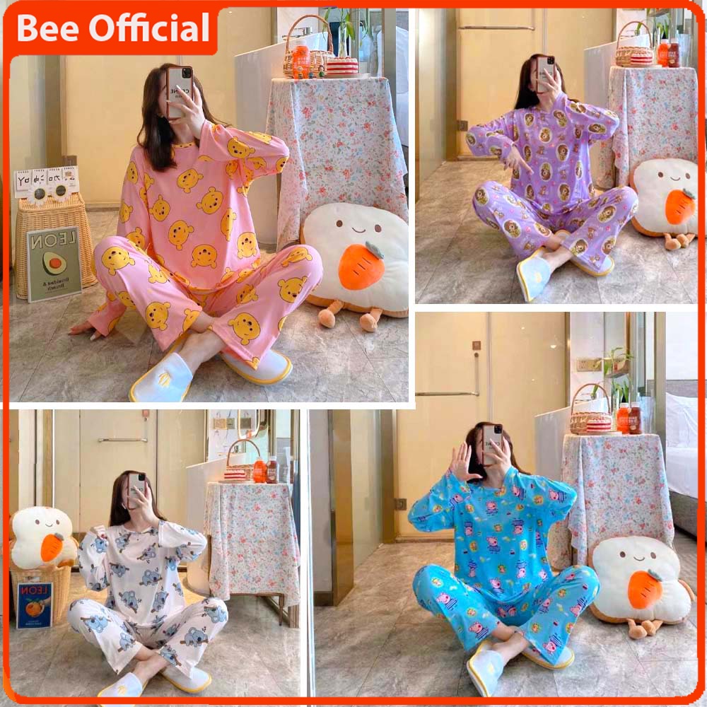 BEE - Setelan Wanita Import / Baju Tidur Wanita Import Piyama Wanita Baju Tidur Spandex