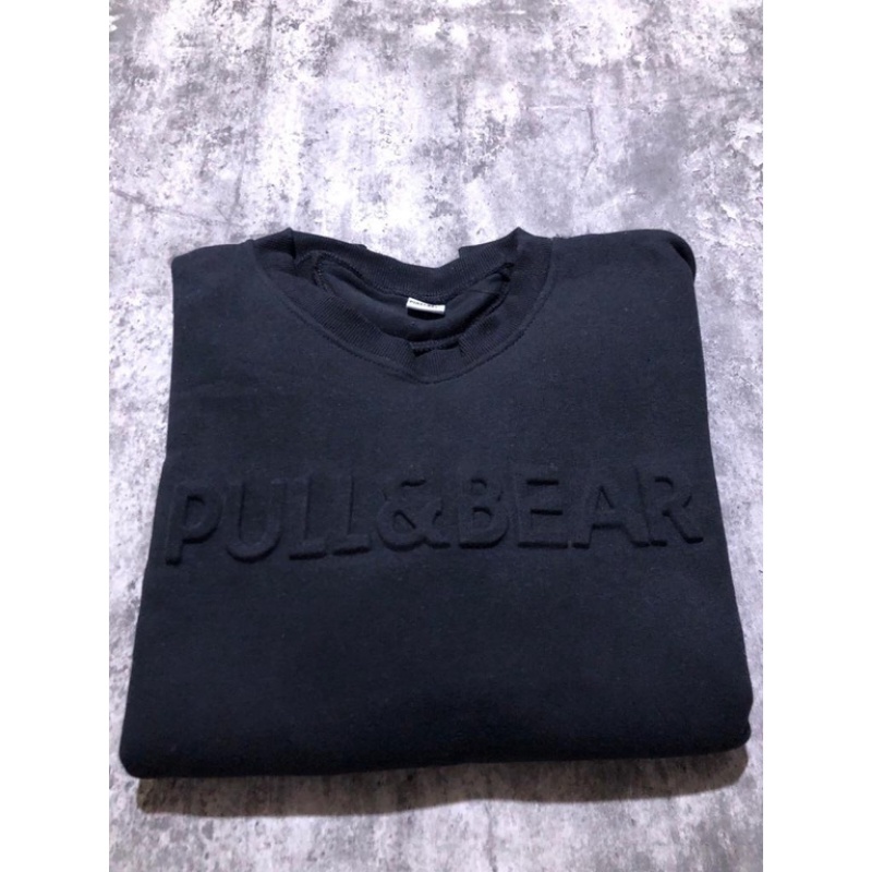 CREWNECK PULL&amp;BEAR EMBOSS 3D FONT TIMBUL FULLTAG &amp; LEBEL | SWEATER PULL AND BEAR | JAKET PULL N BEAR