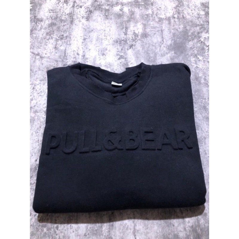 Sweater Pull and Bear Emboss Timbul 3d | Crewneck pull n bear emboss | jaket pull and bear emboss