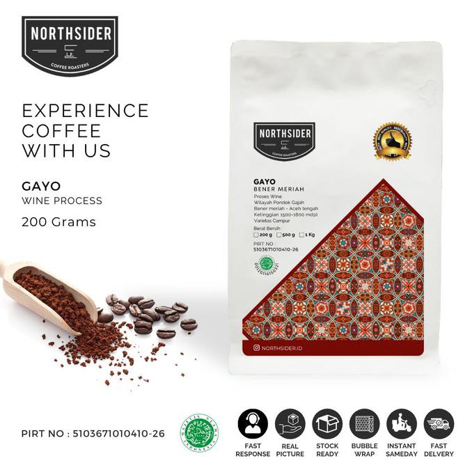 

Promo Awal tahun BIJI KOPI ARABIKA GAYO WINE NATURAL - 200GR NORTHSIDER COFFEE - BIJI KOPI Diskon