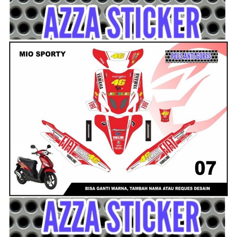 Stiker Dekal Mio Sporty Striping Motor Mio Sporty Full Sticker Decal Mio Sporty Stiker Motor Mio Spo