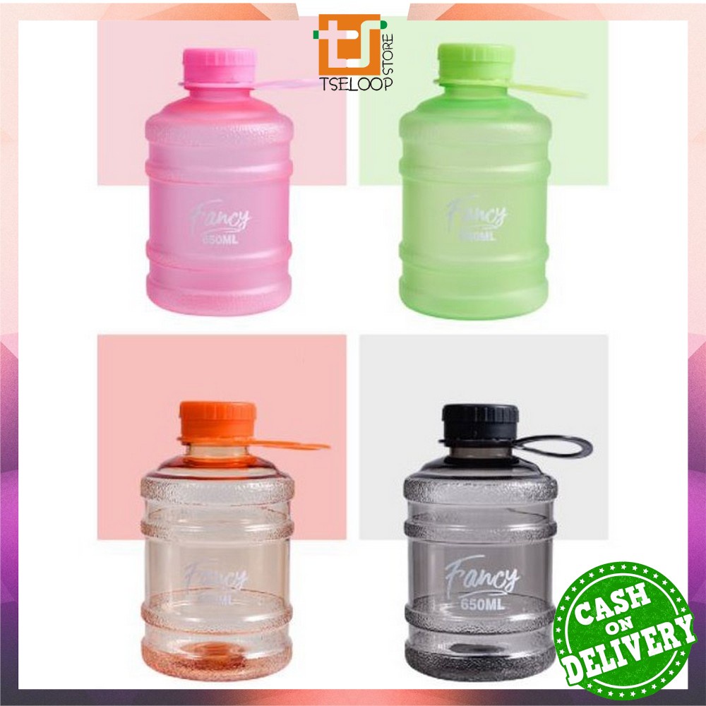 OFM-C307 Botol Minum Bentuk Galon 650ml / Galon Mini Anak / Botol Air Minum Plastik Unik BPA FREE / Kids Water Bottle-1