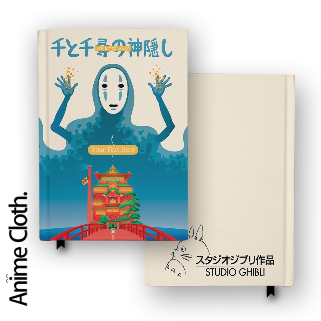 

Buku Catatan Notebook Anime Ghibli Spirited Aaway Kaonashi Custom Jurnal Agenda Diary Hardcover Aesthetic A6 A5