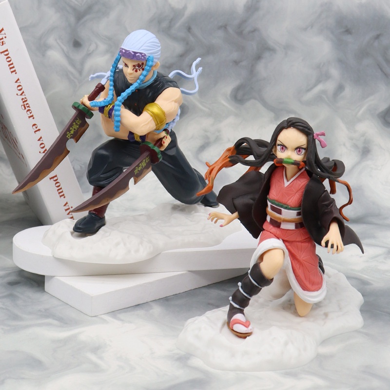 2022 Action Figure Anime Demon Slayer Kamado Nezuko Warrior Stance Bahan PVC Ukuran 15cm