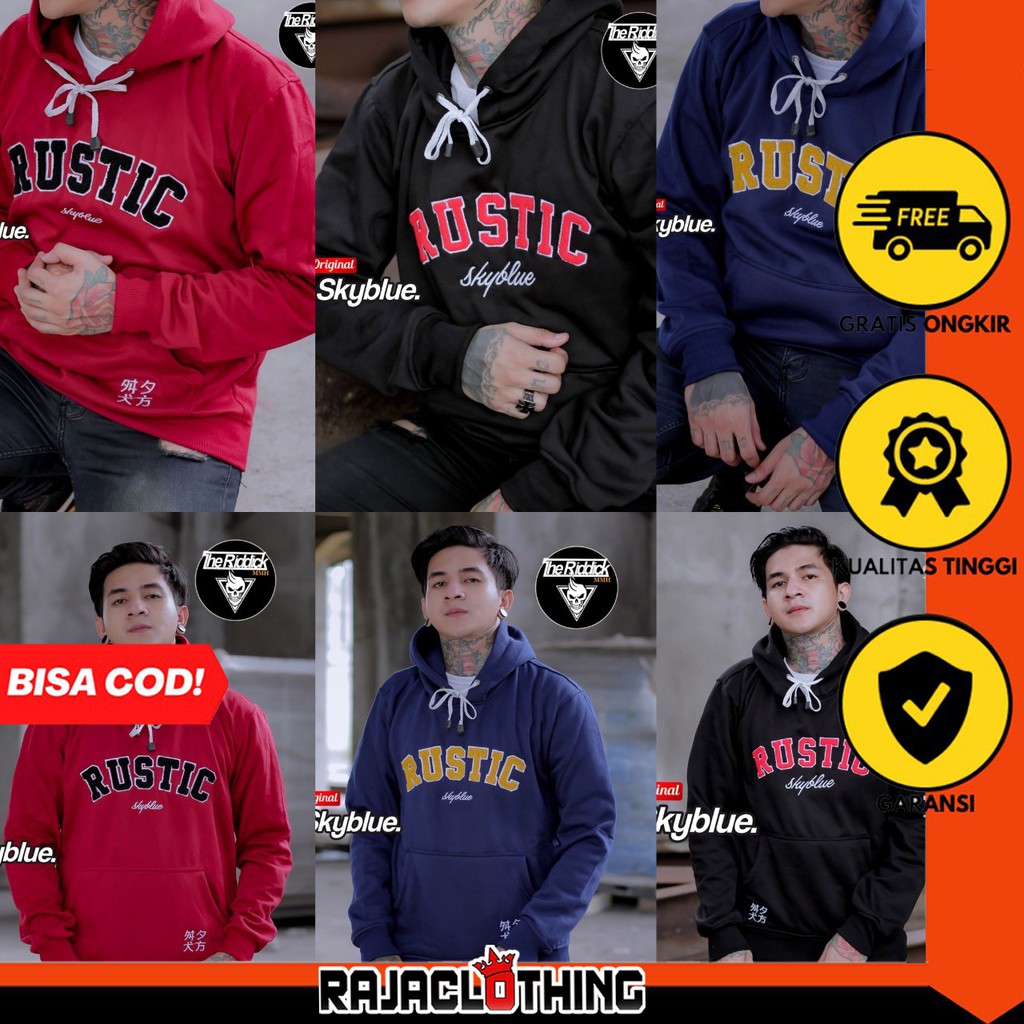 RCL - JAKET SWEATER HOODIE RUSTIC JAKET SWEATER HOODIE DISTRO PREMIUM ORIGINAL RIDDICK