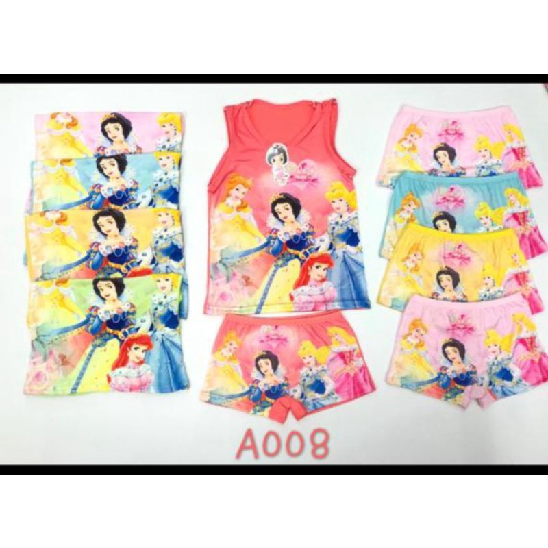 GGM - STELAN SINGLET ANAK PEREMPUAN / 1PCS SINGLET &amp; 1PCS BOXER ANAK PEREMPUAN